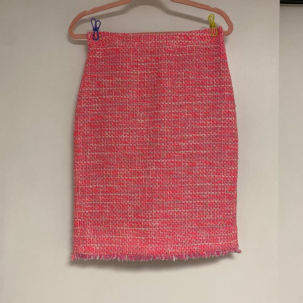 J.Crew Pink Tweed Pencil Skirt, size 2